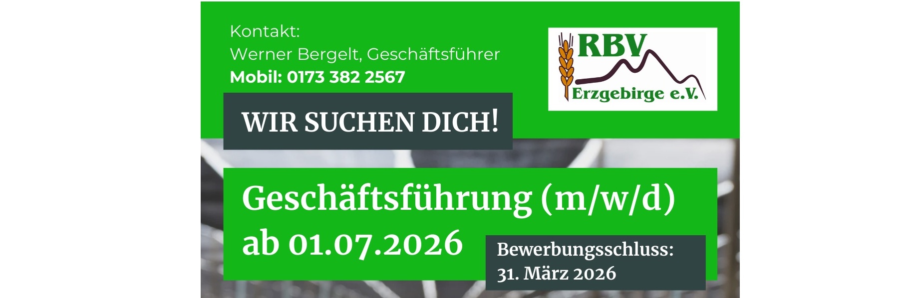 Stellenausschreibung Geschäftsführung (m/w/d) ab 01.07.2026 – 1